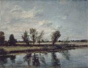 John Constable Water-meadow near Salisbury oil painting artist